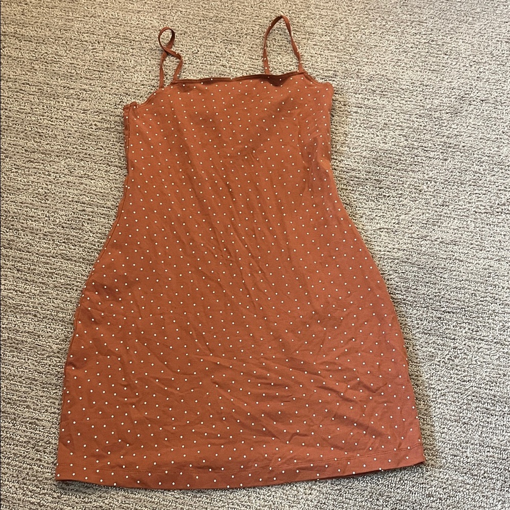 BP Rust Polka Dot Mini Dress